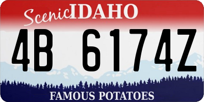 ID license plate 4B6174Z