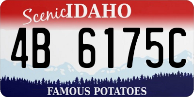ID license plate 4B6175C