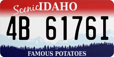 ID license plate 4B6176I