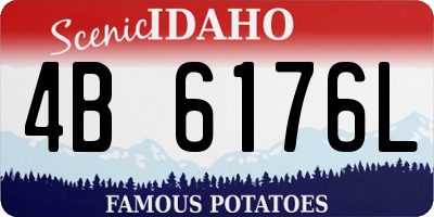 ID license plate 4B6176L