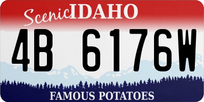 ID license plate 4B6176W