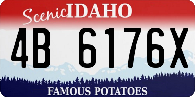 ID license plate 4B6176X