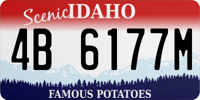 ID license plate 4B6177M