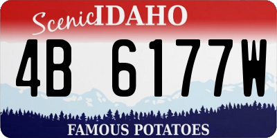ID license plate 4B6177W