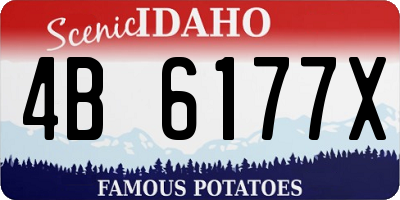 ID license plate 4B6177X