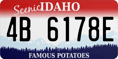 ID license plate 4B6178E