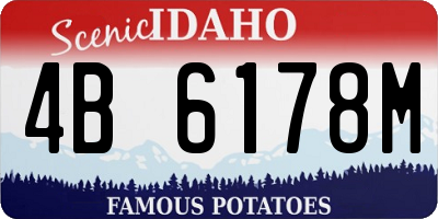 ID license plate 4B6178M