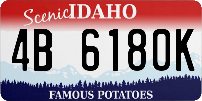 ID license plate 4B6180K