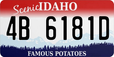 ID license plate 4B6181D