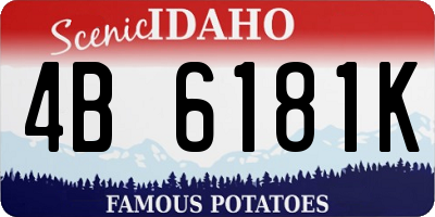ID license plate 4B6181K