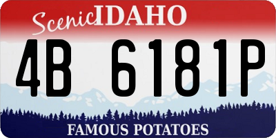 ID license plate 4B6181P