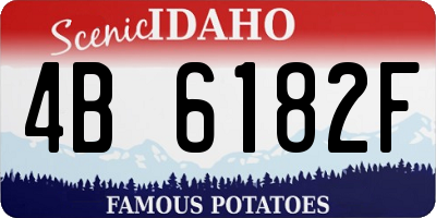 ID license plate 4B6182F