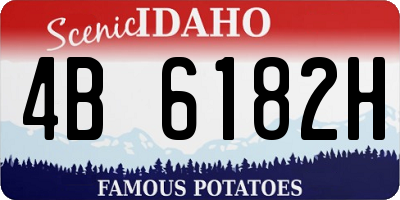ID license plate 4B6182H