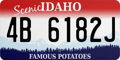 ID license plate 4B6182J