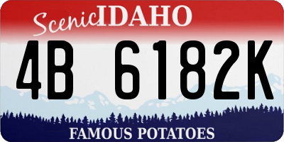 ID license plate 4B6182K