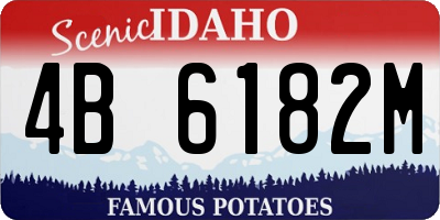 ID license plate 4B6182M