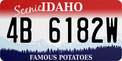 ID license plate 4B6182W