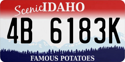 ID license plate 4B6183K