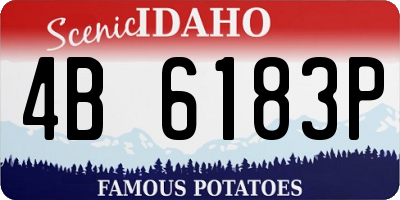 ID license plate 4B6183P