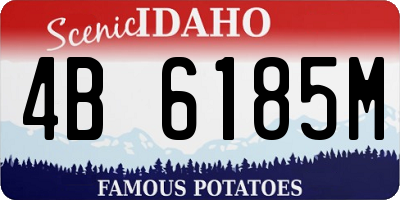 ID license plate 4B6185M