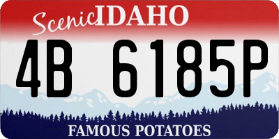 ID license plate 4B6185P