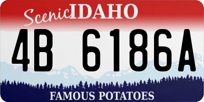 ID license plate 4B6186A