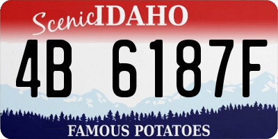 ID license plate 4B6187F