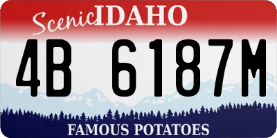 ID license plate 4B6187M