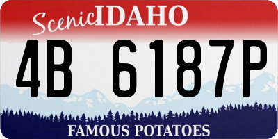 ID license plate 4B6187P