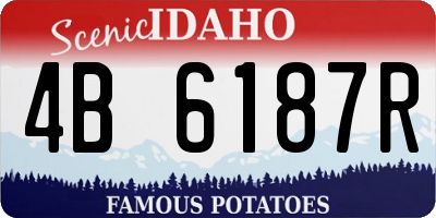 ID license plate 4B6187R
