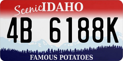 ID license plate 4B6188K