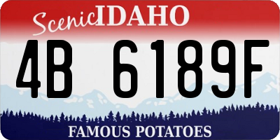 ID license plate 4B6189F