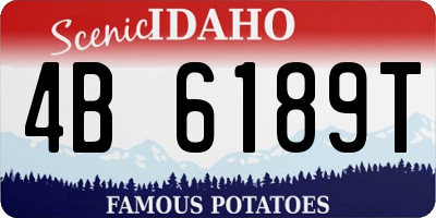 ID license plate 4B6189T