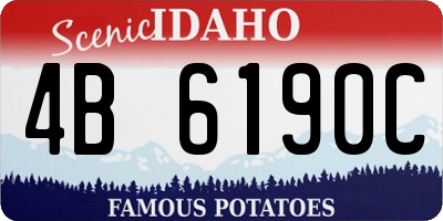 ID license plate 4B6190C
