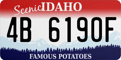 ID license plate 4B6190F