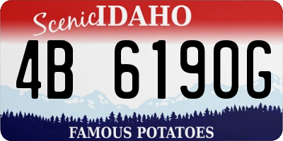 ID license plate 4B6190G