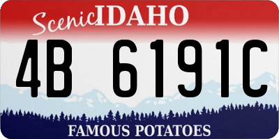 ID license plate 4B6191C