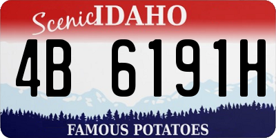 ID license plate 4B6191H