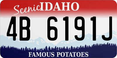 ID license plate 4B6191J