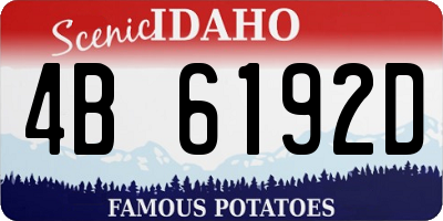 ID license plate 4B6192D