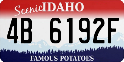ID license plate 4B6192F