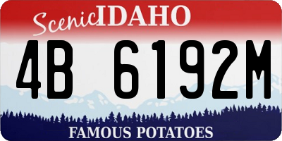 ID license plate 4B6192M