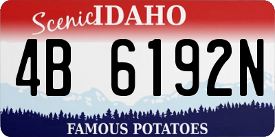 ID license plate 4B6192N