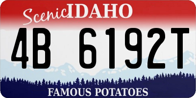 ID license plate 4B6192T