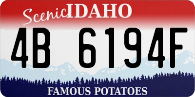 ID license plate 4B6194F