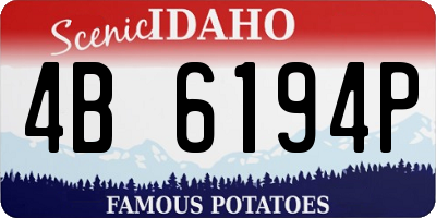 ID license plate 4B6194P