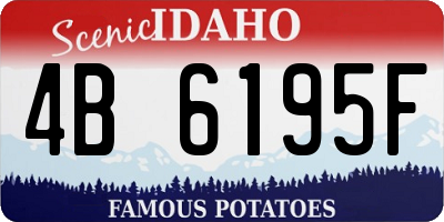 ID license plate 4B6195F