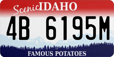ID license plate 4B6195M