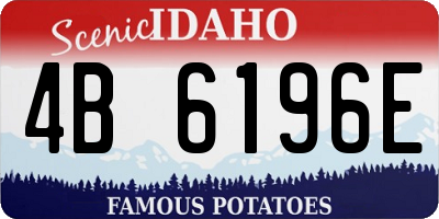 ID license plate 4B6196E