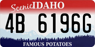 ID license plate 4B6196G